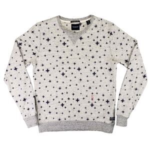 Scotch & Soda Gray Sweatshirt with Navy Pattern